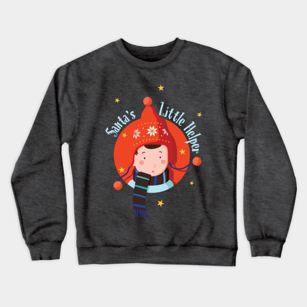 Santa's Little Helper Crewneck Sweatshirt by MarinasingerDesigns